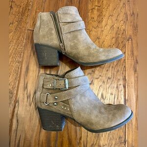 Tan Suede Ankle Boots for Women